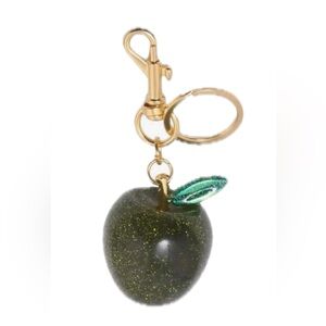 Glittery Green Apple Keychain